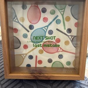 Tennis themed shadow box great gift